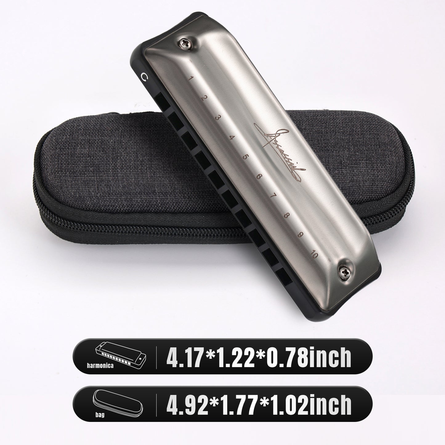 The New Assassin blues harmonica cover is made of uncoated stainless steel, making it environmentally friendly and non-toxic. 01C Compromise Tuning