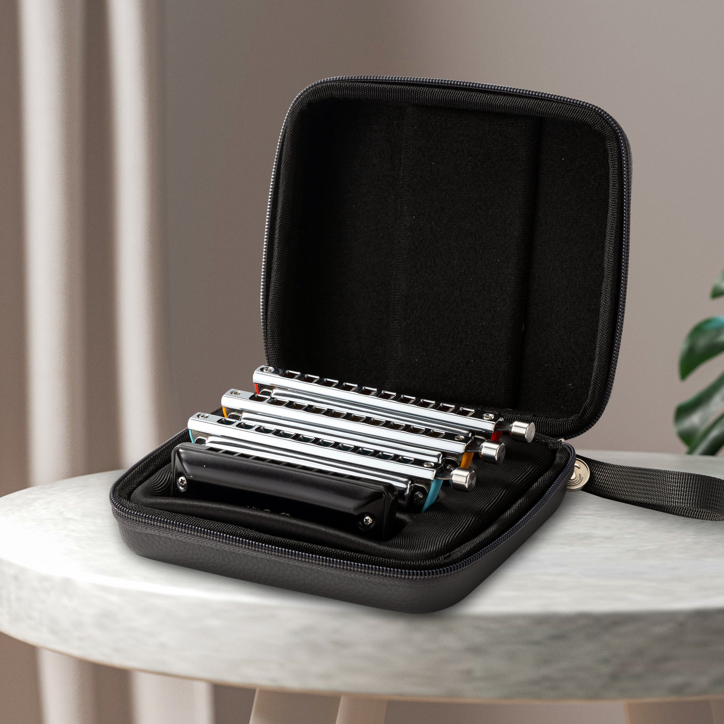 JDR 4-pack of harmonica case is designed specifically for the JDR Trochilus harmonica/Game changer harmonica