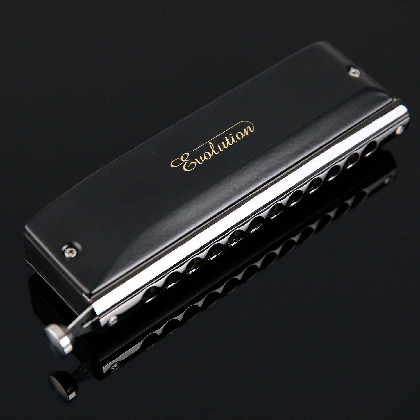 The reeds of the Chromatic Harmonica EVO 0648S use a reed planing process to make the sound fuller and softer.