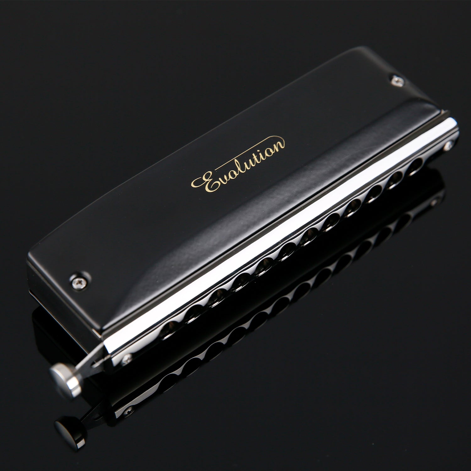The reeds of the Chromatic Harmonica EVO 0648S use a reed planing process to make the sound fuller and softer.