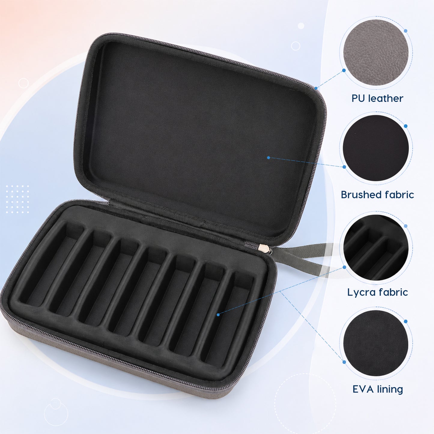 Estuche de transporte para armónica JDR, estuche de transporte para armónicas con correa para el hombro, estuches de exhibición con cremallera para 4, incluidos armónicas Trochilus y Blues 