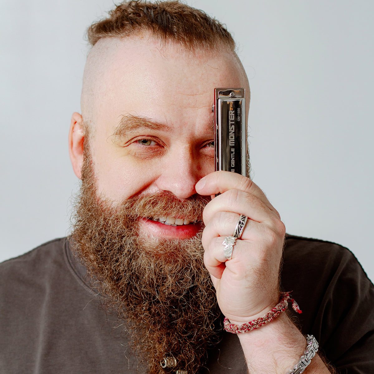 JDR Gentle Monster Blues Harmonica Tonart C, Holz-Blues-Harmonika, 10-Loch-Kompromissstimmung, Mundharmonika für Erwachsene, professionelle Anfänger, mit Koffer 