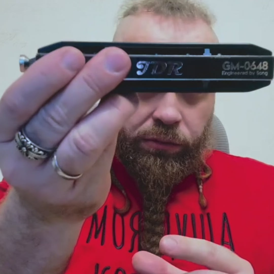JDR GM0648 Chromatic Harmonica C Key Mouth Organ with soprano inserts